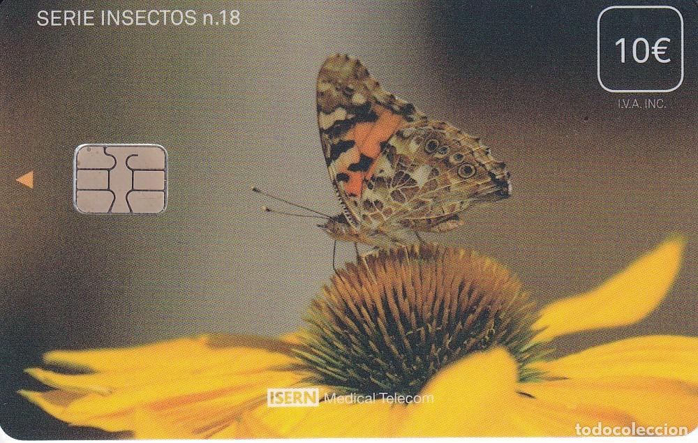 Collection telephone cards: TARJETA DE ESPA&Ntilde;A DE ISERN DE UNA MARIPOSA SERIE INSECTOS N&ordm;18
