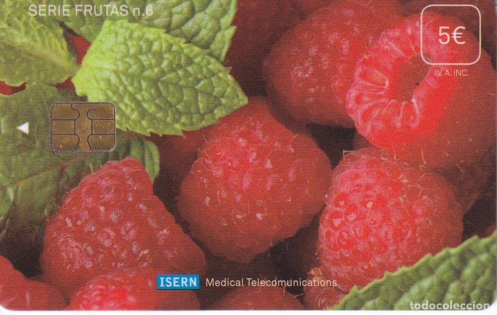Cartes T&eacute;l&eacute;phoniques de collection: TARJETA DE ESPA&Ntilde;A DE ISERN DE UNAS FRAMBUESAS SERIE FRUTAS N&ordm;6