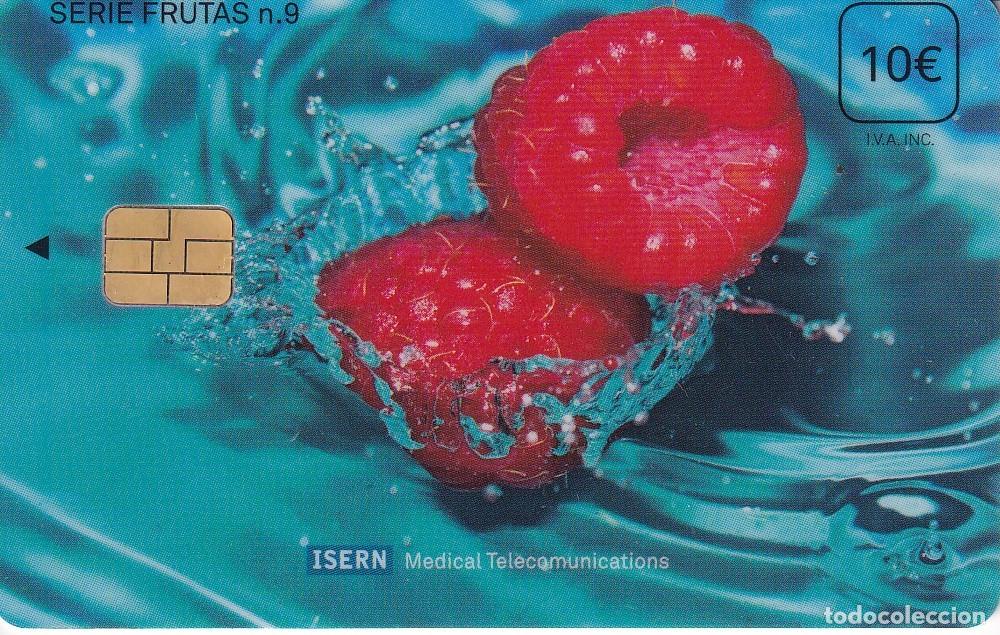 Cartes T&eacute;l&eacute;phoniques de collection: TARJETA DE ESPA&Ntilde;A DE ISERN DE UNAS FRAMBUESAS SERIE FRUTAS N&ordm;9