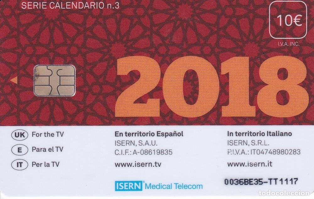 Sammlung von Telefonkarten: TARJETA DE ESPA&Ntilde;A DE ISERN DE UN CALENDARIO 2018 SERIE CALENDARIO N&ordm;3