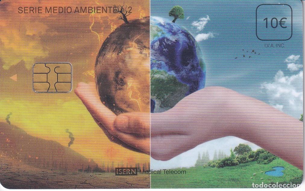 Carte telefoniche di collezione: TARJETA DE ESPA&Ntilde;A DE ISERN DE LA SERIE MEDIO AMBIENTE N&ordm;2 - TIERRA