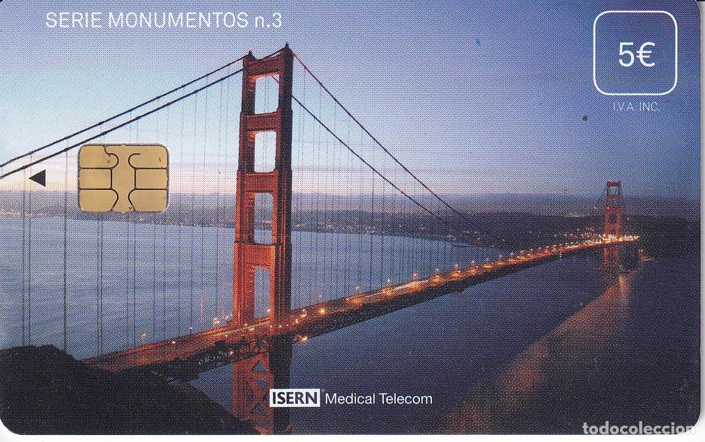 Sammlung von Telefonkarten: TARJETA DE ESPA&Ntilde;A DE ISERN DE LA SERIE MONUMENTOS N&ordm;3 - GOLDEN GATE