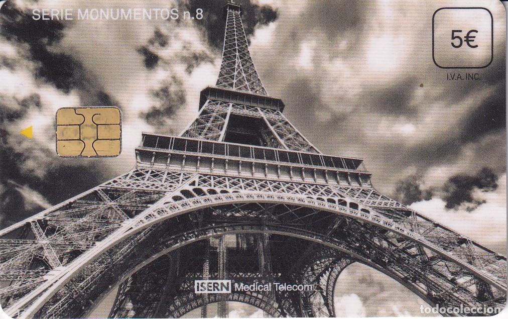 Sammlung von Telefonkarten: TARJETA DE ESPA&Ntilde;A DE ISERN DE LA SERIE MONUMENTOS N&ordm;8 - TORRE EYFFEL