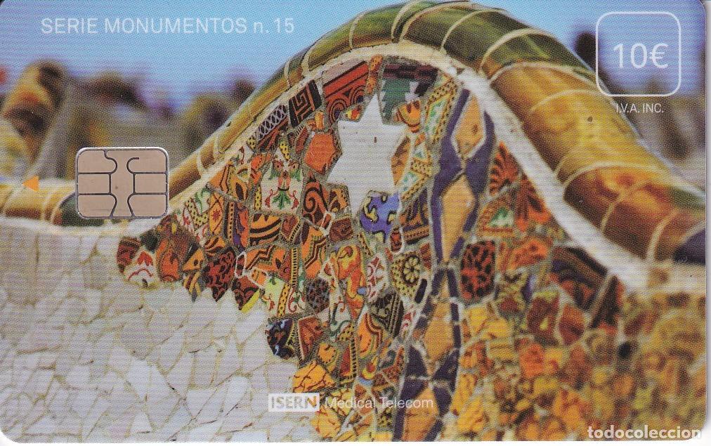 Sammlung von Telefonkarten: TARJETA DE ESPA&Ntilde;A DE ISERN DE LA SERIE MONUMENTOS N&ordm;15 BANCO PARQUE GUELL DE GAUDI