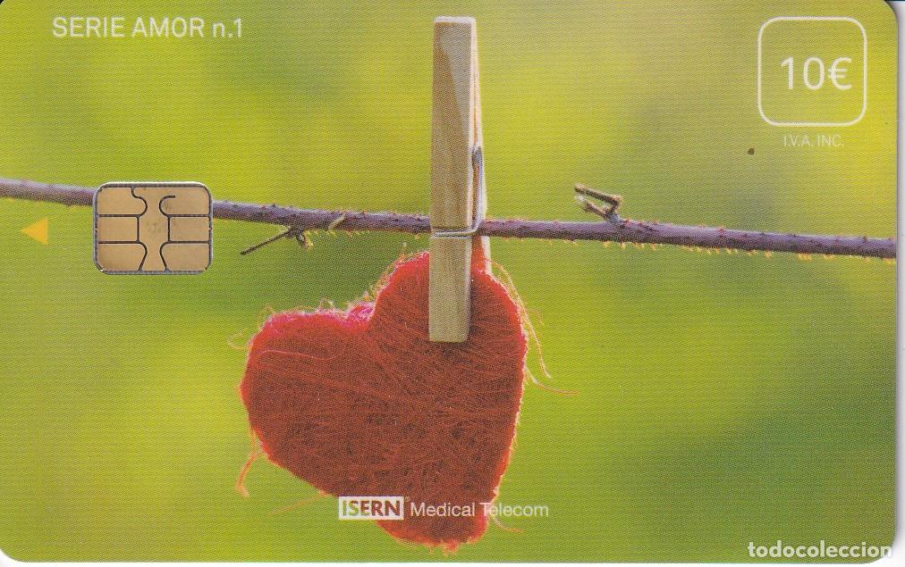 Collection telephone cards: TARJETA DE ESPA&Ntilde;A DE ISERN DE LA SERIE AMOR N&ordm;1 - CORAZON