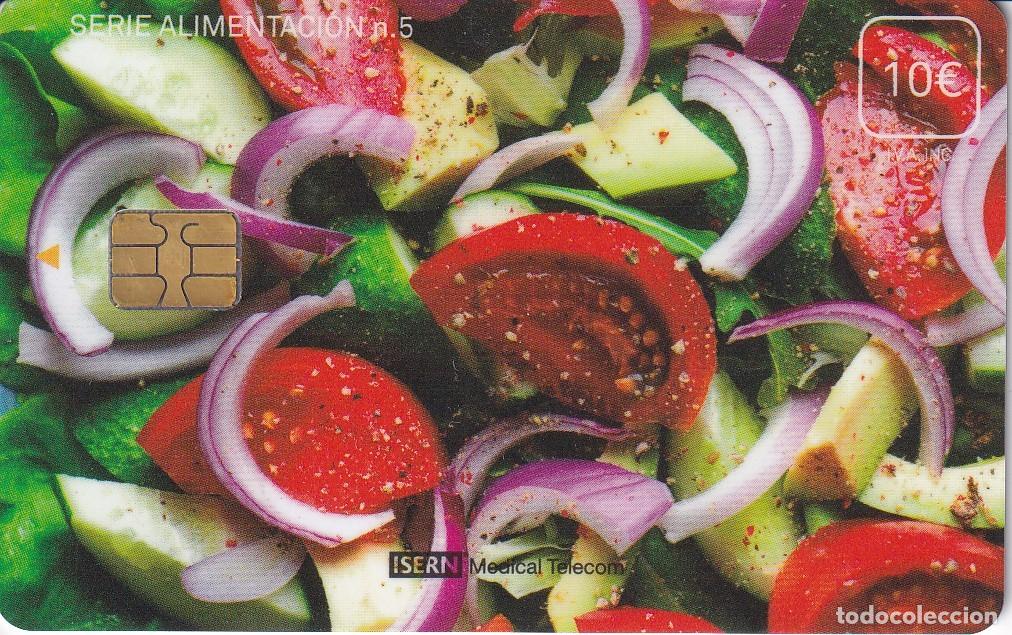 Collection telephone cards: TARJETA DE ESPA&Ntilde;A DE ISERN DE LA SERIE ALIMENTACION N&ordm;5 - ENSALADA
