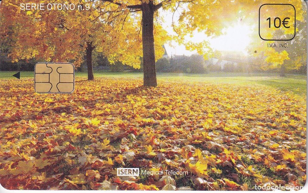 Cart&otilde;es de telefone de cole&ccedil;&atilde;o: TARJETA DE ESPA&Ntilde;A DE ISERN DE LA SERIE OTO&Ntilde;O N&ordm;9 - ARBOLY HOJAS