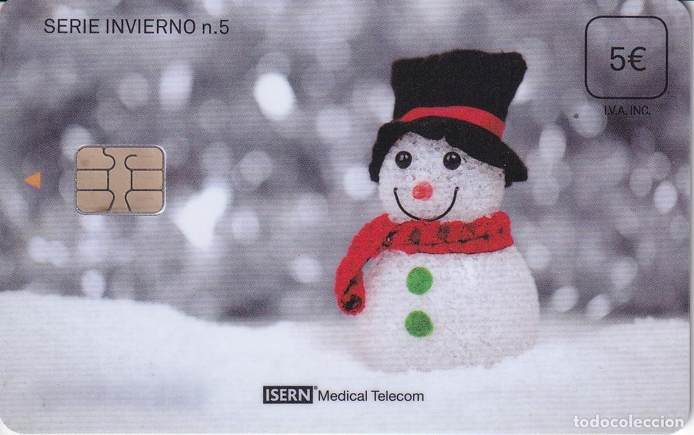 Sammlung von Telefonkarten: TARJETA DE ESPA&Ntilde;A DE ISERN DE LA SERIE INVIERNO N&ordm;5 - MU&Ntilde;ECO DE NIEVE