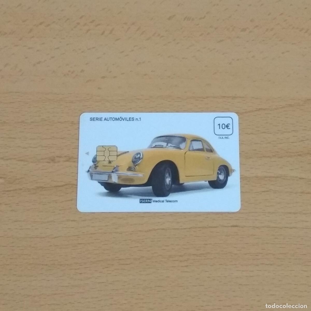 Tarjetas telef&oacute;nicas de colecci&oacute;n: Tarjeta televisi&oacute;n. Serie autom&oacute;viles n&ordm; 1. Coche &eacute;poca amarillo. TV Hospital. Isern Medical telecom