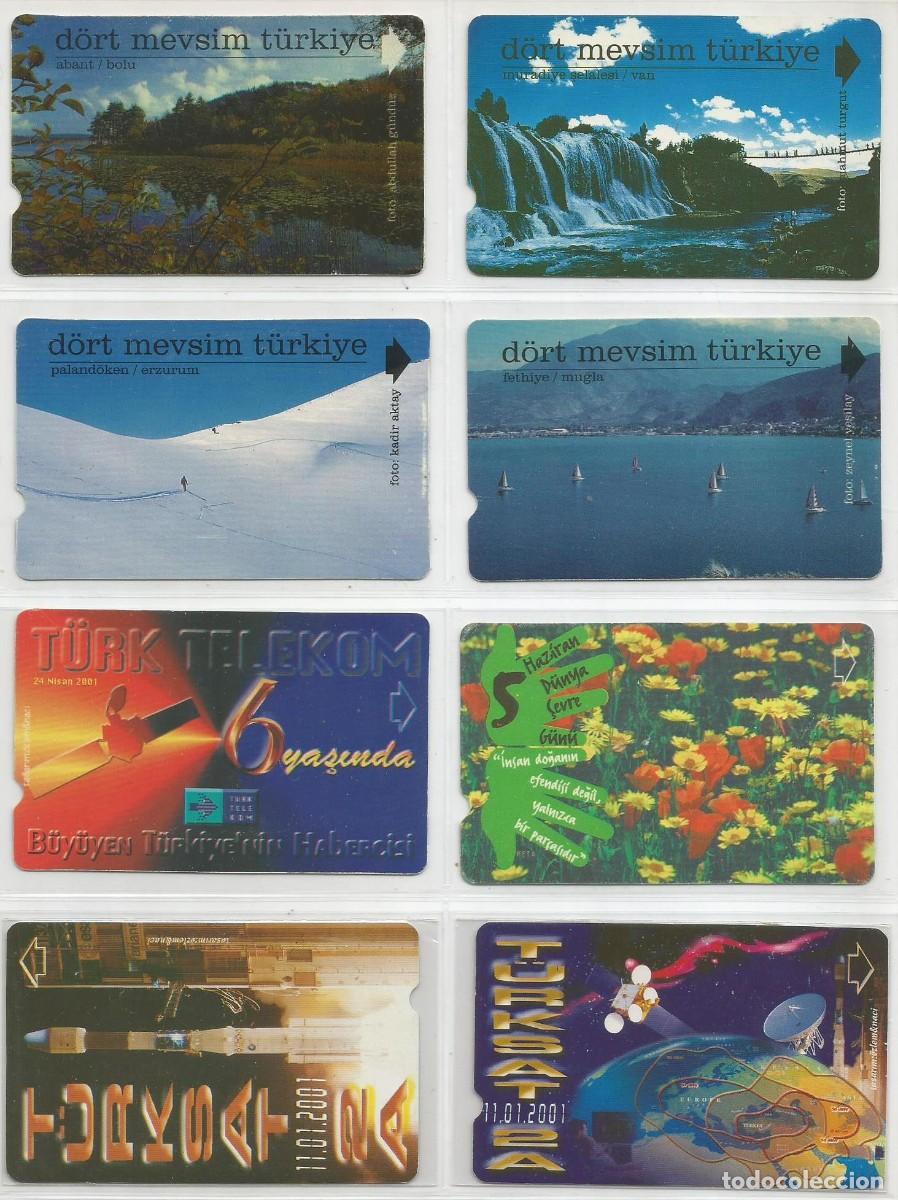 Cart&otilde;es de telefone de cole&ccedil;&atilde;o: LOTE DE 8 TARJETAS TELEF&Oacute;NICAS DE TURQU&Iacute;A DIFERENTES. LAS DE LAS FOTOS. LAS DOS &Uacute;LTIMAS NUEVAS.