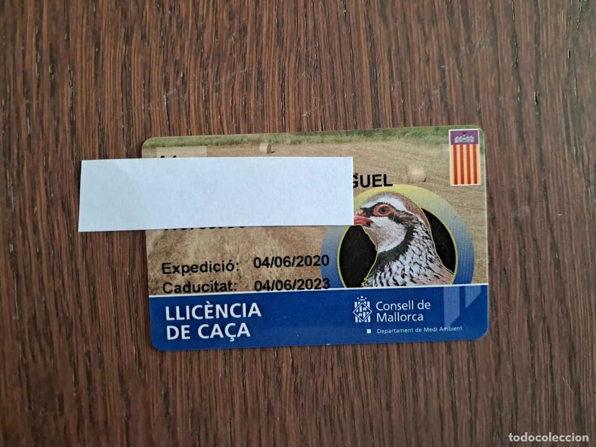 Tarjetas telef&oacute;nicas de colecci&oacute;n: tarjeta, carnet, licencia de caza, Consell de Mallorca, a&ntilde;o 2020.