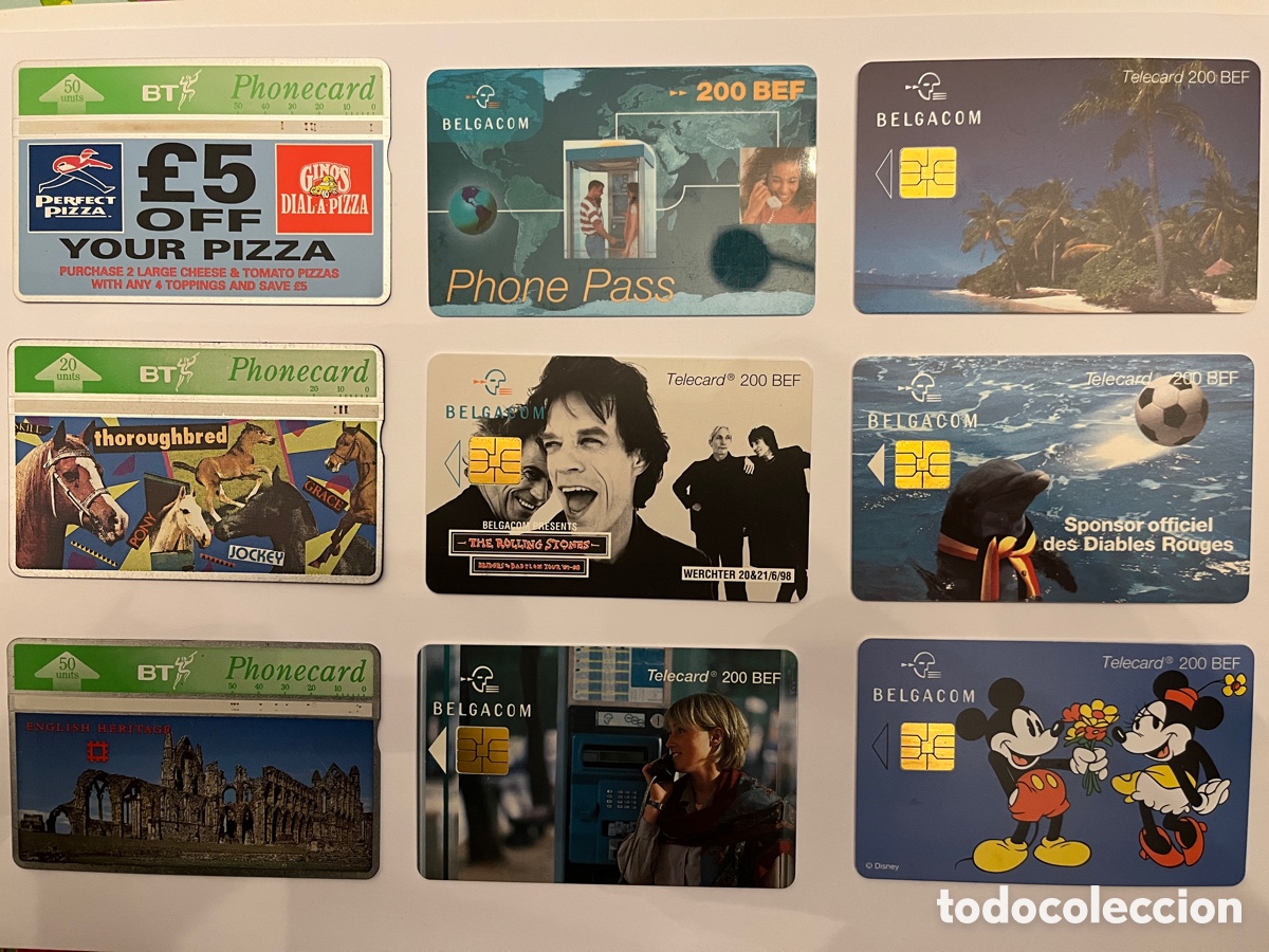 Tarjetas telef&oacute;nicas de colecci&oacute;n: Lote de 9 Tarjetas Telef&oacute;nicas