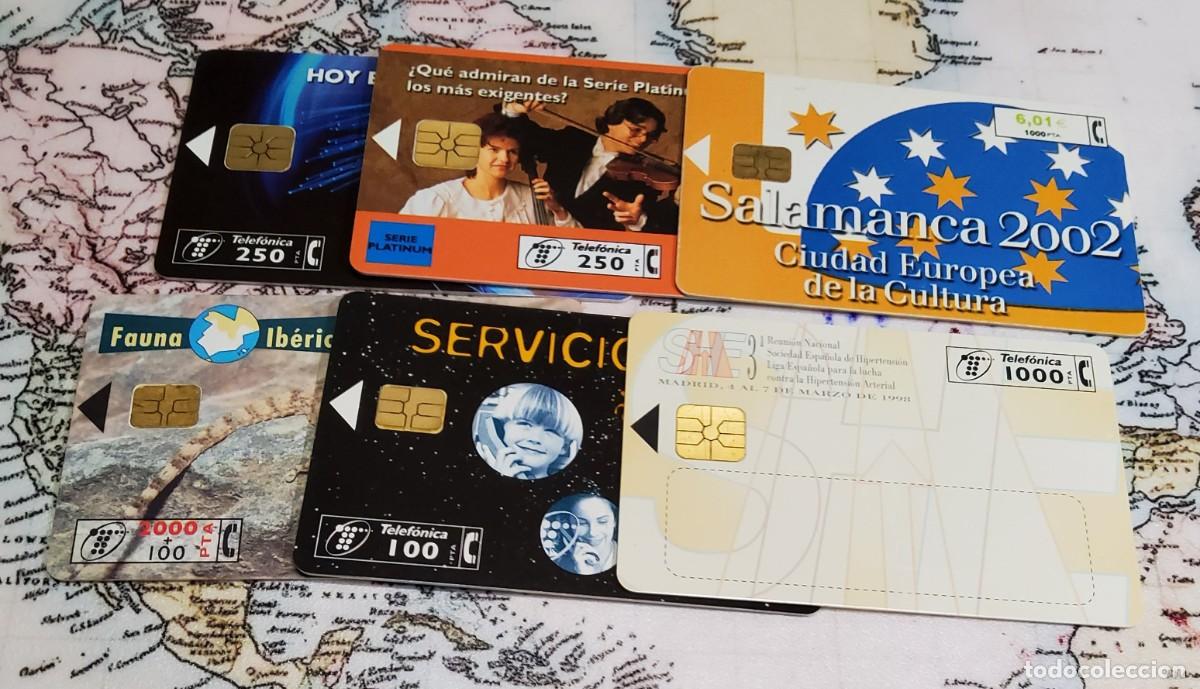 Tarjetas telef&oacute;nicas de colecci&oacute;n: 6 TARJETAS TELEFONICAS DE ESPA&Ntilde;A DE DIFERENTES USADAS.CALIDAD LUJO