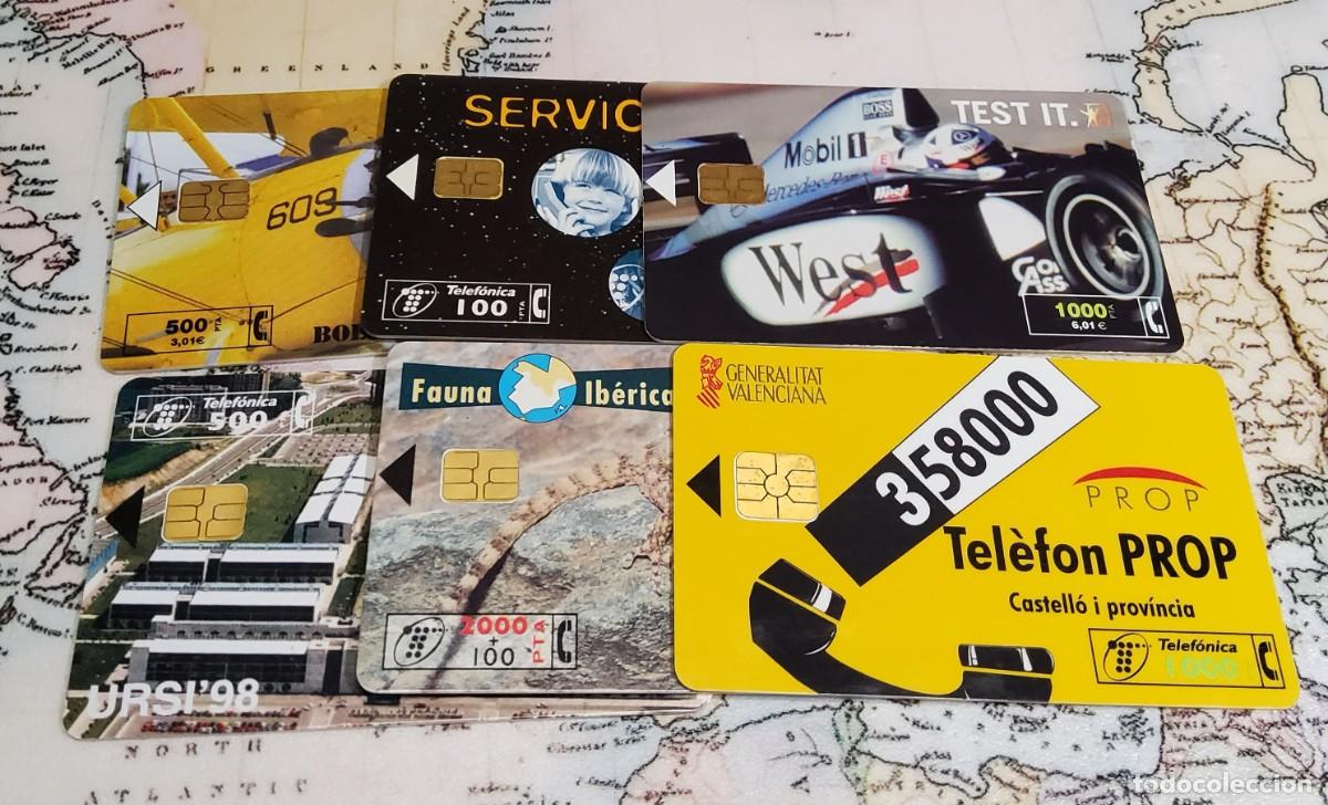 Tarjetas telef&oacute;nicas de colecci&oacute;n: 6 TARJETAS TELEFONICAS DE ESPA&Ntilde;A DE DIFERENTES USADAS.CALIDAD LUJO