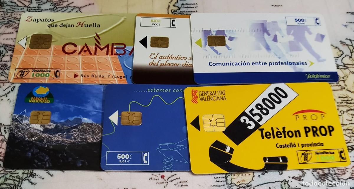 Tarjetas telef&oacute;nicas de colecci&oacute;n: 6 TARJETAS TELEFONICAS DE ESPA&Ntilde;A DE DIFERENTES USADAS.CALIDAD LUJO