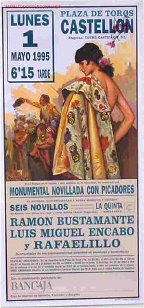 Stierkampf: CARTEL   TOROS  CASTELLON 1995