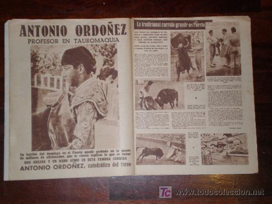 Tauromaquia: EL RUEDO N&ordm; 636, DE 30/8/56. MANOLETE, LITRI, BILBAO, ORDO&Ntilde;EZ, PUERTO, ALMERIA, ALCALA, BARCELONA,