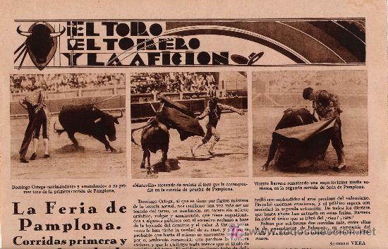 Stierkampf: Feria de Pamplona- julio 1934