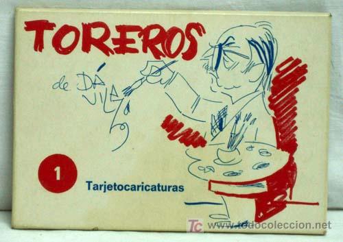 Tauromaquia: Colecci&oacute;n 10 Tarjetocaricaturas 1 dibujante Davila tarjetas toreros caricaturas Ediciones Arte 1979