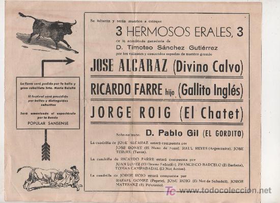 Tauromaquia: PROGRAMA DE MANO PLAZA DE TOROS MONUMENTAL BARCELONA1950 - Foto 3