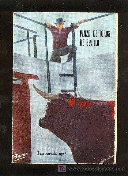 Tauromaquia: CARNET DE LA TEMPORADA 1966. PLAZA DE TOROS DE SEVILLA. CARMEN ITURBIDE.