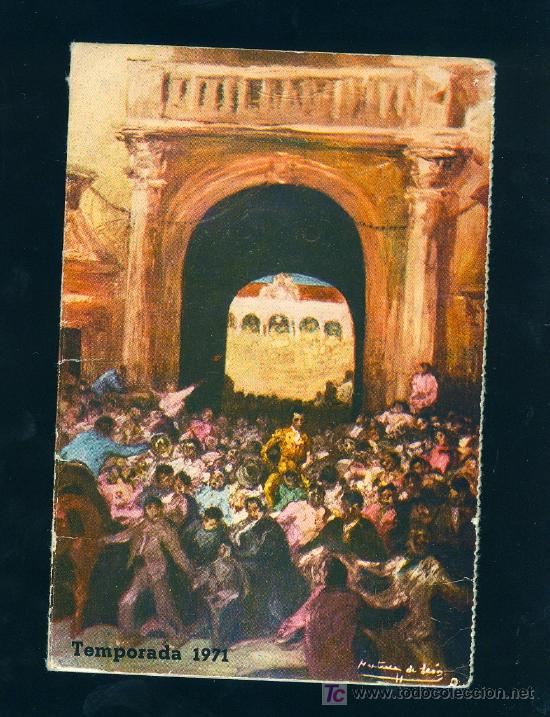 Tauromaquia: CARNET DE LA TEMPORADA 1971. PLAZA DE TOROS DE SEVILLA. CARMEN ITURBIDE.