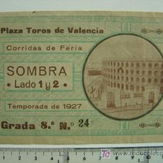 Tauromaquia: ENTRADA PLAZA DE TOROS - VALENCIA - JULIO DE 1927. Lote 13170831