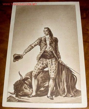 Tauromaquia: ANTIGUA POSTAL DE PEDRO ROMERO, DIESTRO, TORERO Y MATADOR DE TOROS - CON SU BIOGRAFIA EN LA PARTE TR