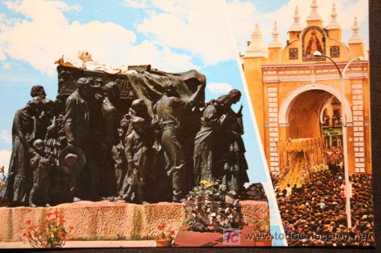 Tauromaquia: Postal de tema taurino. Sevilla. Mausoleo a Joselito y la Macarena por su Arco.