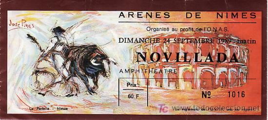Tauromaquia: PLAZA DE TOROS DE ARENES DE NIMES - FRANCIA - 24 DE SEPTIEMBRE DE 1989 - ET254