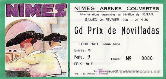 Tauromaquia: PLAZA DE TOROS DE ARENES DE NIMES - FRANCIA - 24 DE FEBRERO DE 1990 - ET257