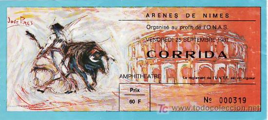 Tauromaquia: PLAZA DE TOROS DE ARENES DE NIMES - FRANCIA - 25 DE SEPTIEMBRE DE 1987 - ET263