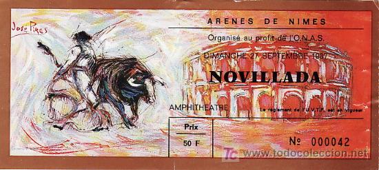 Tauromaquia: PLAZA DE TOROS DE ARENES DE NIMES - FRANCIA - 27 DE SEPTIEMBRE DE 1987 - ET264