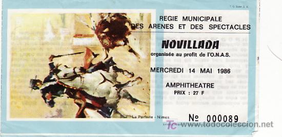 Tauromaquia: REGIE MINICIPALE DES ARENES ET DES ESPECTACLES - FRANCIA - 14 DE MAYO DE 1986 - ET271