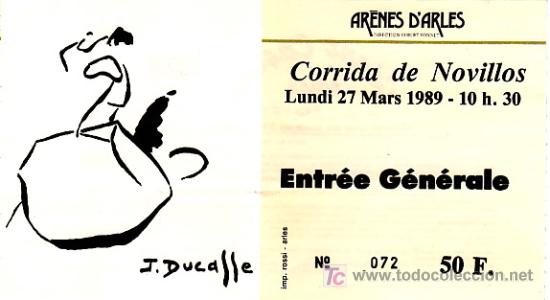 Tauromaquia: ARENES D'ARLES - FRANCIA - 27 DE MARZO DE 1989 - ET283