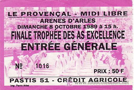 Tauromaquia: LA PROVEN&Ccedil;AL , ARENES D'ARLES - FRANCIA - 8 DE OCTUBRE DE 1989 - ET285