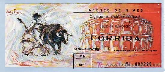 Tauromaquia: AR&Egrave;NES DE NIMES - FRANCIA - 4 DE JUNIO DE 1987 - ET300