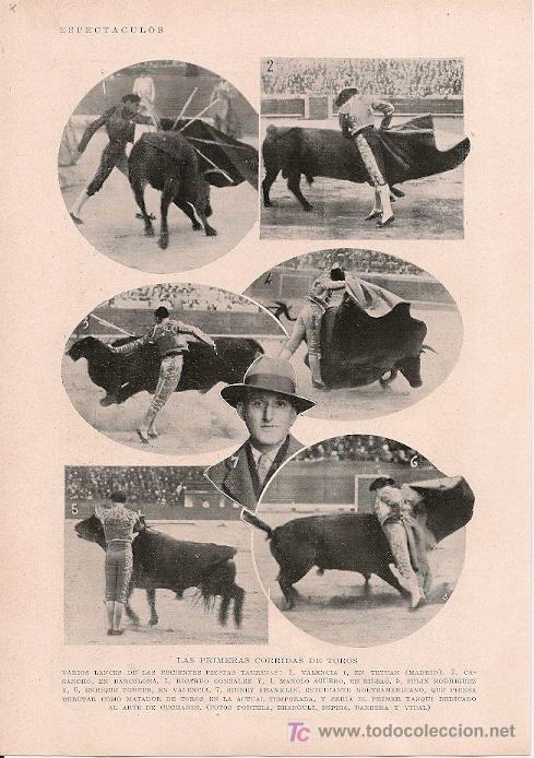 Stierkampf: * CORRIDAS DE TOROS* Cagancho , Manolo Ag&uuml;ero, Enrique Torres, Sidney Franklin&hellip; - 1929