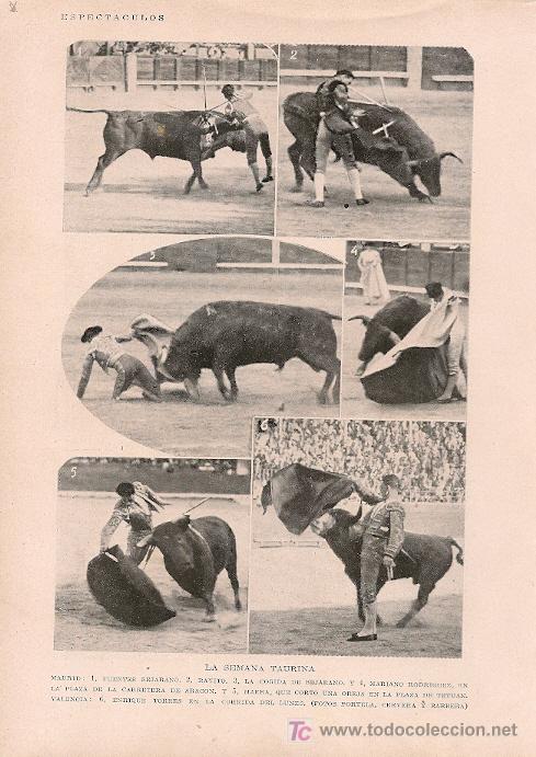 Stierkampf: * TOROS * Chicuelo, Gitanillo de Triana, Fuentes Bejarano, Maera, Barrera, Aldeano,Lalanda .- 1929