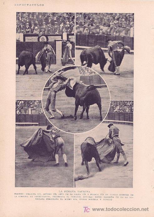Stierkampf: Toros: Villalta, Ag&uuml;ero, Ni&ntilde;o de la Palma, Posada, Pedro Carre&ntilde;o, Chicuelo&hellip;- 1929