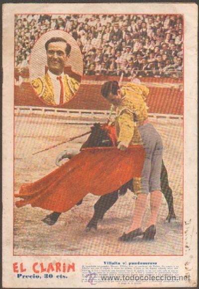 Tauromaquia: REVISTA EL CLARIN. VILLALTA EL PUNDONOROSO (A-TO-530)