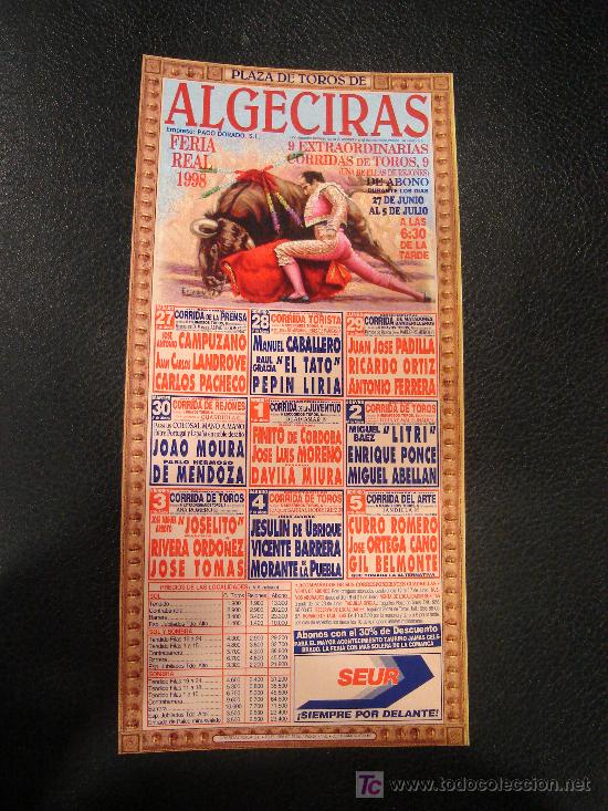 Tauromachia: ALTERNATIVA DE GIL BELMONTE. PLAZA DE TOROS DE ALGECIRAS. 1998.