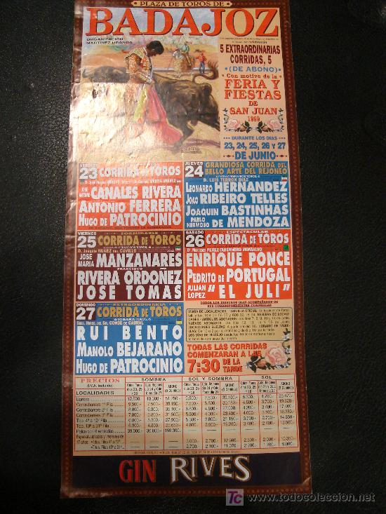 Stierkampf: ALTERNATIVA DE HUGO DE PATROCINIO. PLAZA DE TOROS DE BADAJOZ. 1999.
