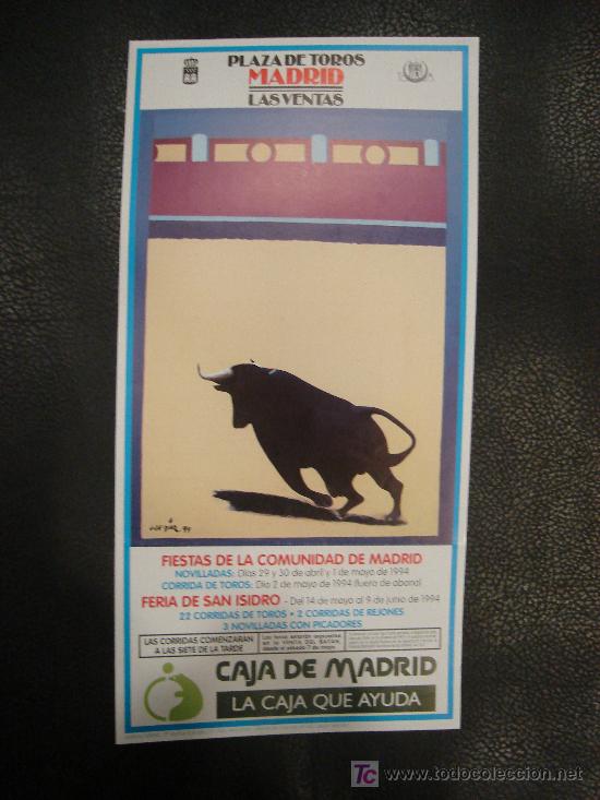 Tauromachia: ALTERNATIVA DE J. PEREZ EL MADRILE&Ntilde;O. PLAZA DE TOROS DE MADRID. 1994.
