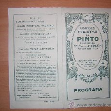 Tauromaquia: PROGRAMA DE MANO DE PINTO 1927 VICTORIANO GARCIA,MAXIMO BERROCAL. Lote 27574847