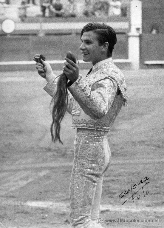 Stierkampf: FOTOGRAFIA ORIGINAL DE ARJONA AL TORERO ANGEL TERUEL. PLAZA DE TOROS DE GRANADA.