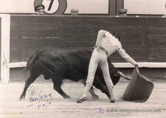 Stierkampf: FOTOGRAFIA ORIGINAL DE ARJONA AL TORERO ANGEL TERUEL. PLAZA DE TOROS DE MADRID.