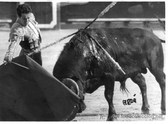 Stierkampf: FOTOGRAFIA ORIGINAL DE JOSE CERD&Aacute; AL TORERO DIEGO PUERTA. PLAZA DE TOROS DE CASTELLON.