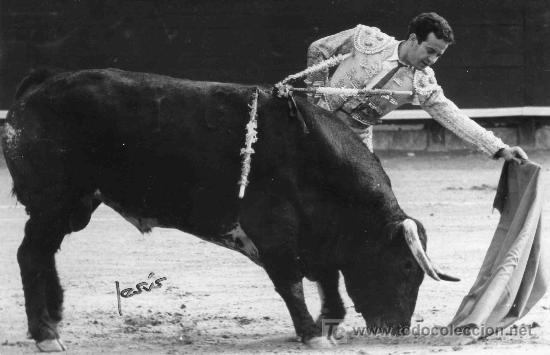Stierkampf: FOTOGRAFIA ORIGINAL DE JESUS AL TORERO DIEGO PUERTA.