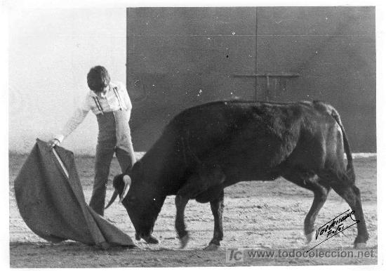 Tauromachie: FOTOGRAFIA ORIGINAL DE VALDERRAMA A DOMINGO VALDERRAMA EN LA FINCA EL TORU&Ntilde;O.